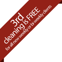 3rd cleaning free for all new weekly or bi-weekly clients